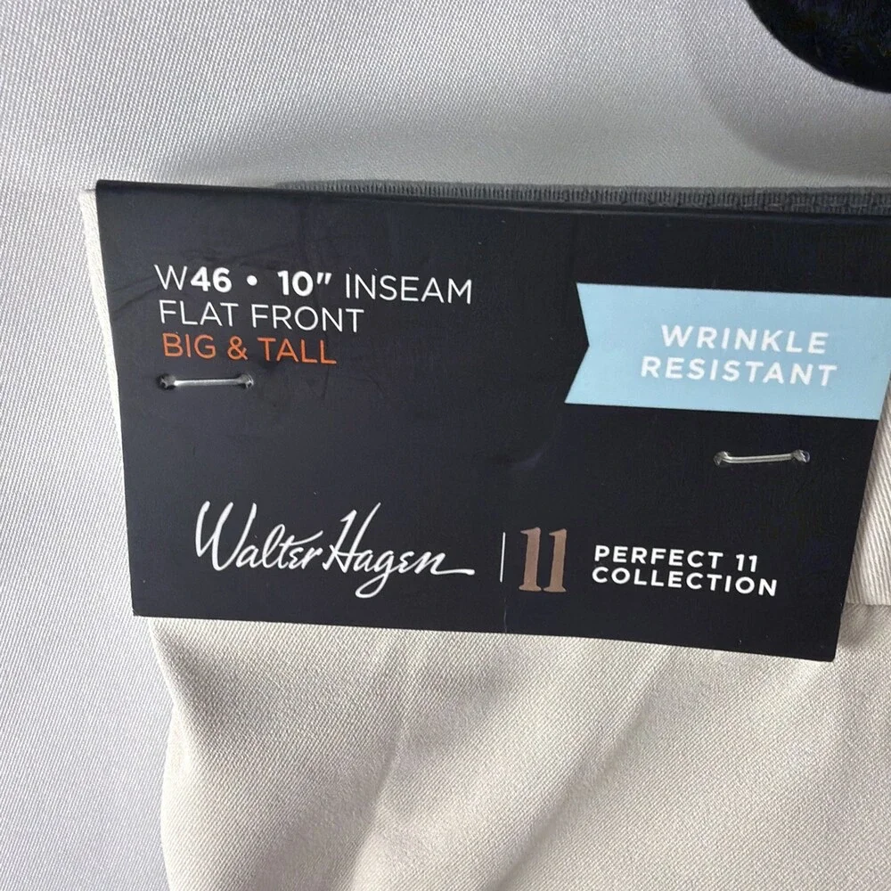 Men's 46 Walter Hagen Big & Tall Perfect 11 Collection Flat Front Golf Shorts